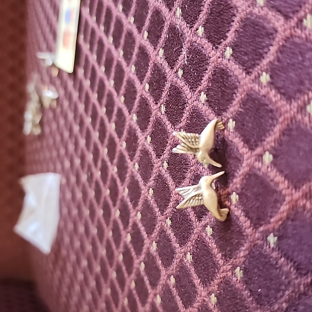 Silver hummingbird earrings